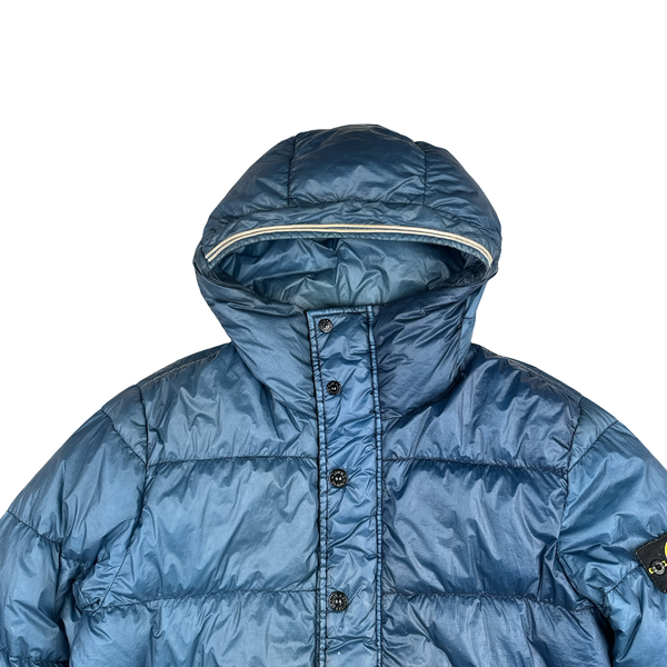 Stone Island Blue Garment Dyed Puffer Jacket - XL