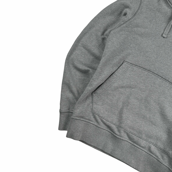 Stone Island Grey Cotton Pullover Hoodie - Small