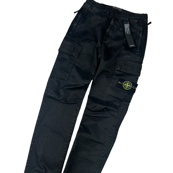 Stone Island 2022 Black RE T Cargo Trousers - 28"