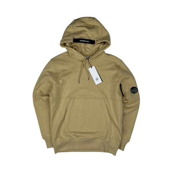 CP Company Beige Cotton Lens Viewer Pullover Hoodie - Small