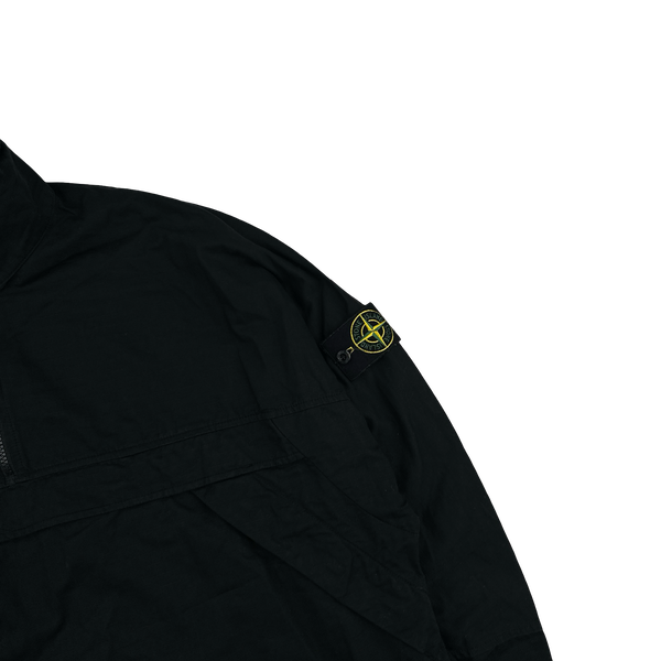 Stone Island 2021 Black Thick Cotton Ripstop Smock Pullover - XL