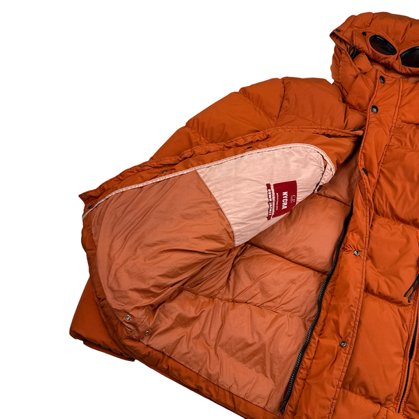 CP Company Orange Down Filled Nycra Puffer Jacket - Large