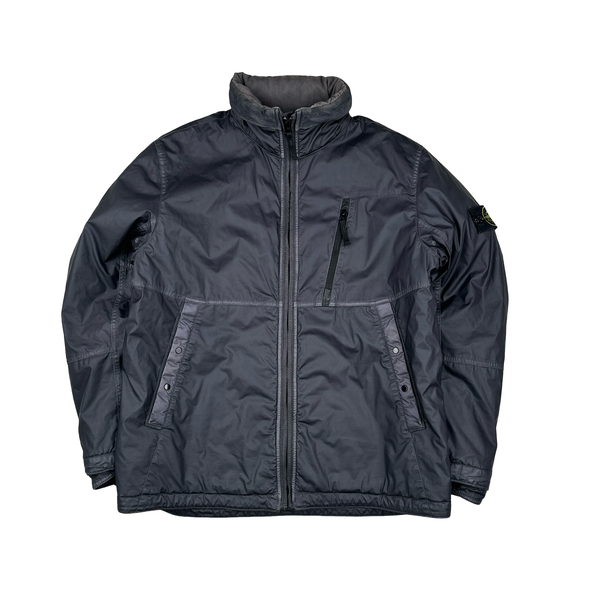 Stone Island 2014 Charcoal Grey Quilted Mussola Gommata Jacket