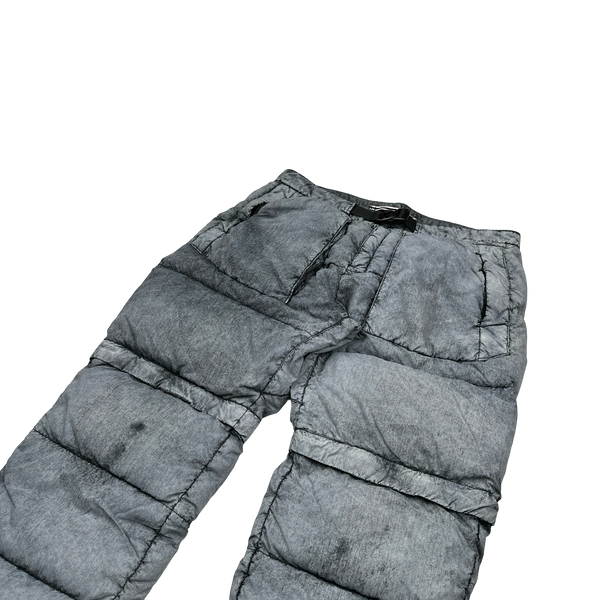 Stone Island 2017 Grey Tela Nylon Down Dust Colour 2 in 1 Trousers - Large