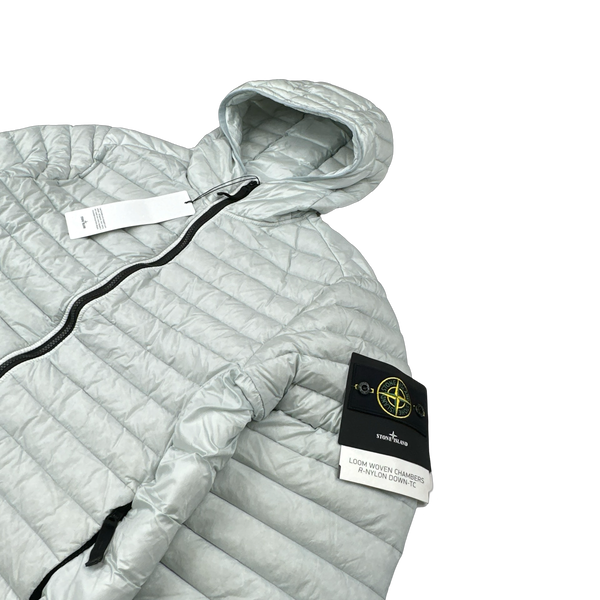 Stone Island 2022 Grey Loom Woven R Nylon Down TC Puffer - Medium