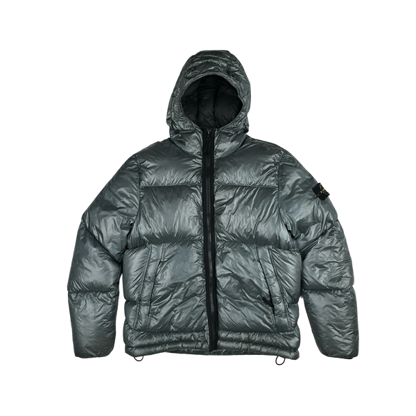 Stone Island 2017 Steel Grey  Pertex Quantum Y Down Puffer Jacket - Medium