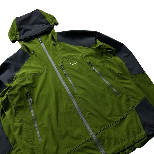 RAB Green Zipped Waterproof Soft Shell Jacket - XL