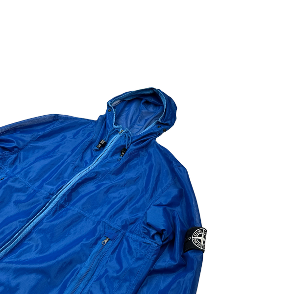 Stone Island 2006 Blue Mesh Opaque Cover Jacket - Large