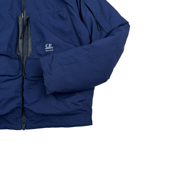 CP Company Navy Micro M R Down Filled Spellout Jacket - Small