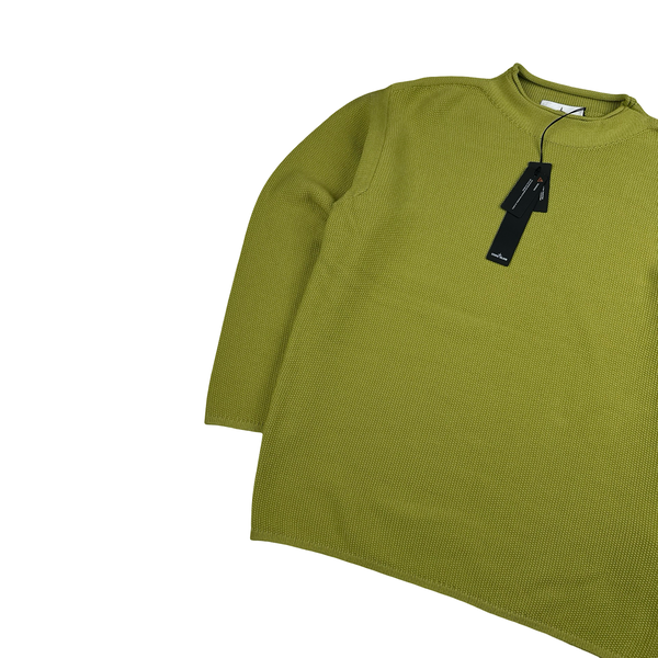 Stone Island 2025 Green Wool Blend Crewneck Knit Jumper - Large