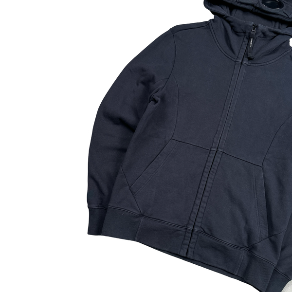CP Company Navy Cotton Goggle Hoodie - Medium