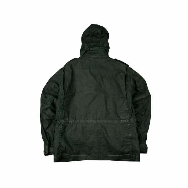 Stone Island 2005 Green Shoulder Badge Lino Flax Dutch Rope Jacket - Large