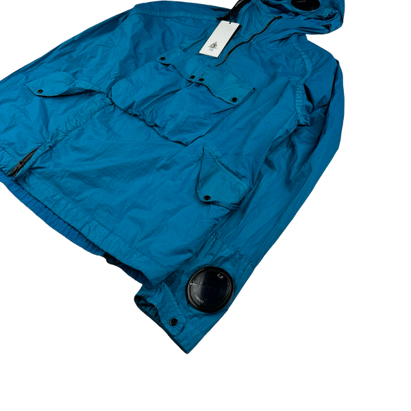 CP Company Blue Nyfoil Goggle Jacket - Medium