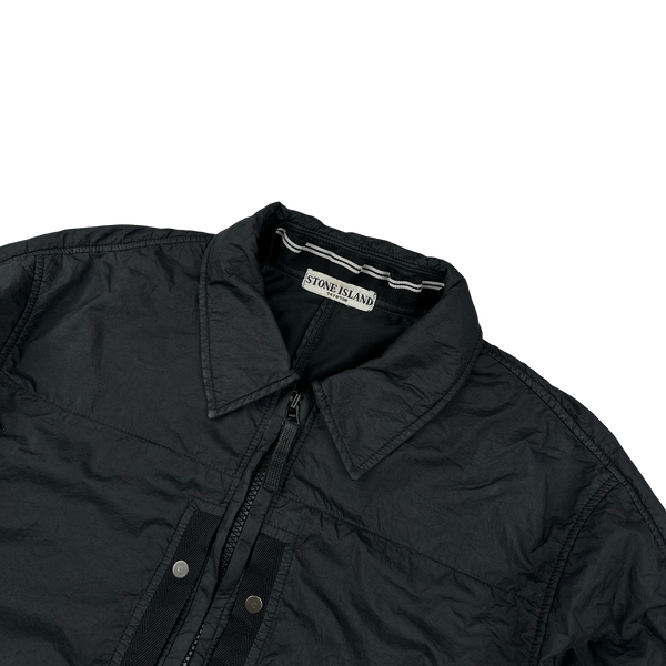 Stone Island Black 2009 Nylon Cotton Lined Overshirt - Medium