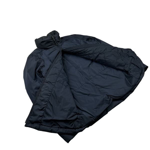Prada Navy Nylon Black Label Padded Long Jacket - XL