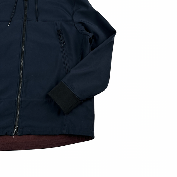 CP Company Navy Hooded Lined Soft Shell Goggle Jacket - 3XL