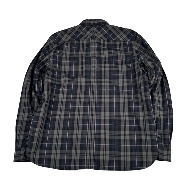 Fred Perry Black/Pink Plaid Buttoned Shirt - Large