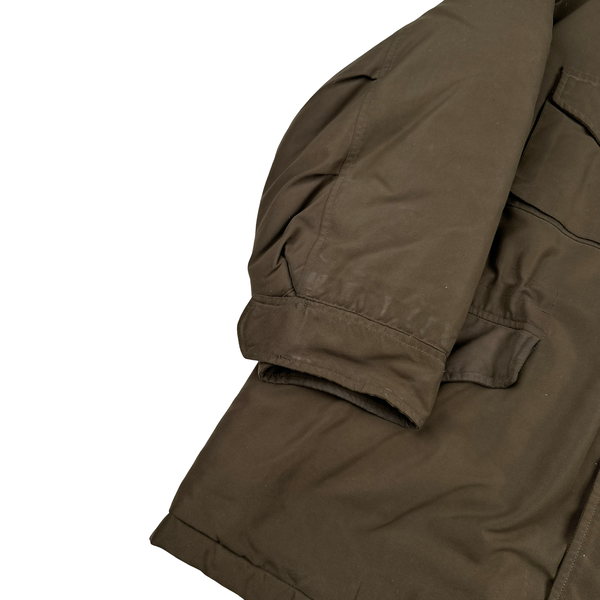 CP Company 1998 Brown Multi Pocket Nylon Blend Jacket - Large