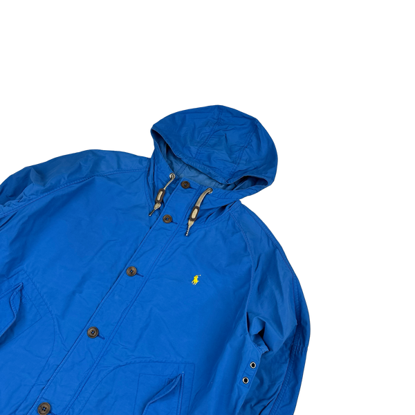 Ralph Lauren Blue Nylon Buttoned Jacket - XL