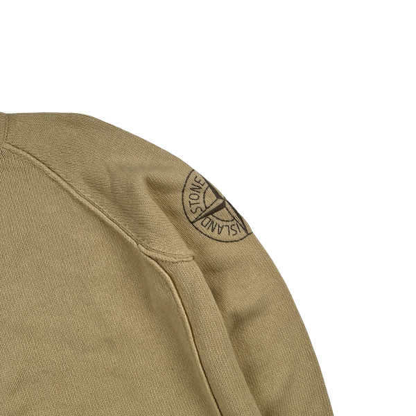 Stone Island 2019 Tan Wool Embroidered Arm Compass Crewneck Knit - XL
