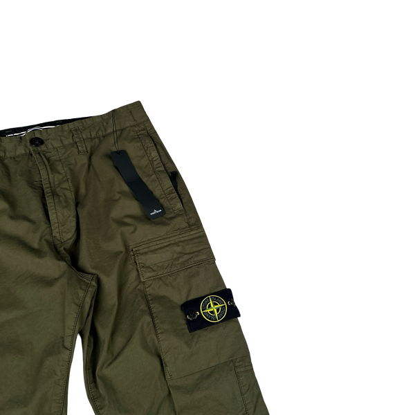 Stone Island 2023 RE T Khaki Cargo Trousers - 32"