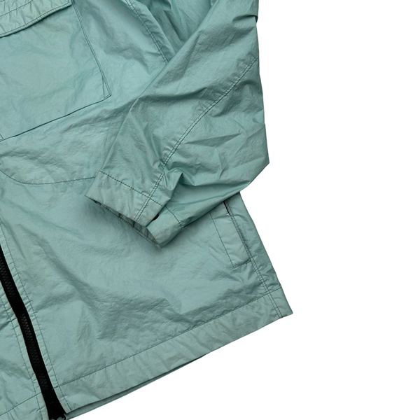 Stone Island 2022 Membrana 3L TC Pale Blue Hooded Jacket - Medium
