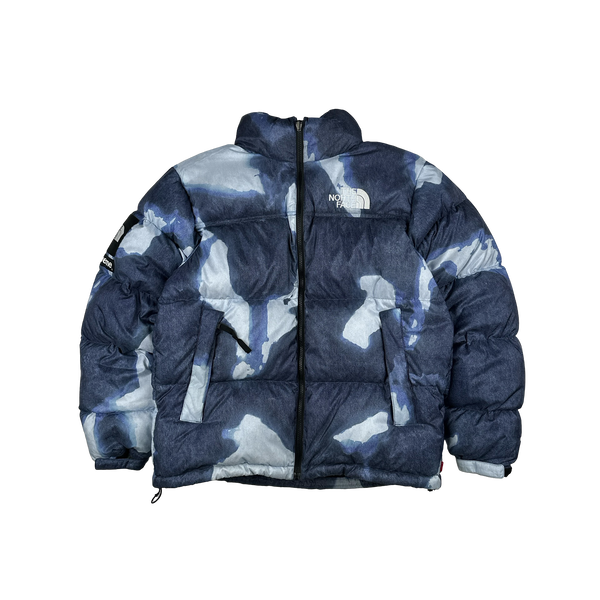 North Face X Supreme 700 FW/2021 Bleached Denim Down Filled Puffer Jacket - Medium