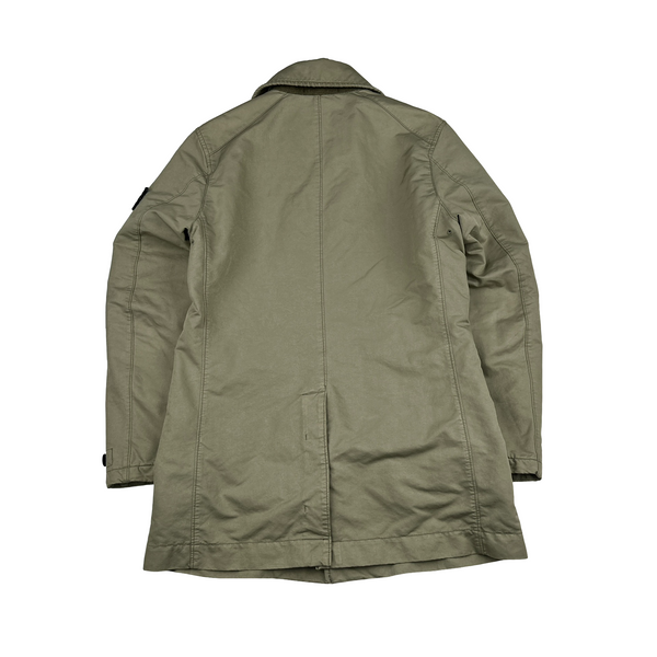Stone Island 2017 Tan David-TC Quilted Trench Coat - Small