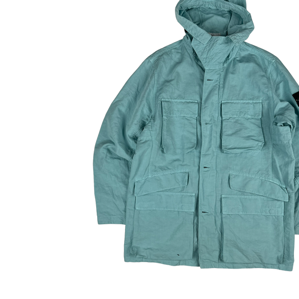 Stone Island 2022 Tela Cotone Lino Flammato TC Jacket - Large