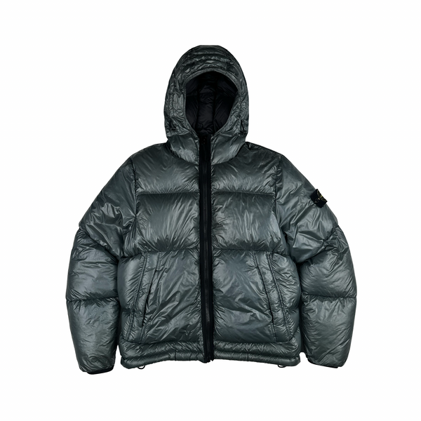 Stone Island 2017 Steel Grey  Pertex Quantum Y Down Puffer Jacket - Medium