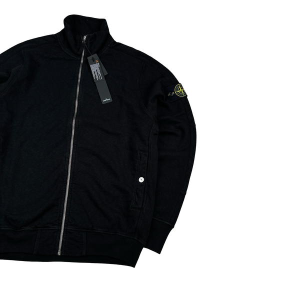 Stone Island 2024 Zipped Cotton Black Jumper - Small