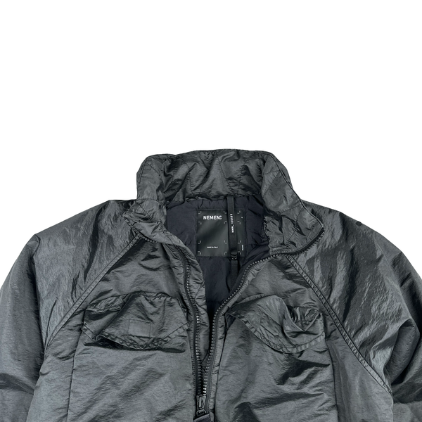 Nemen Nylon Shimmer Dark Grey Shell Multi Pocket Jacket