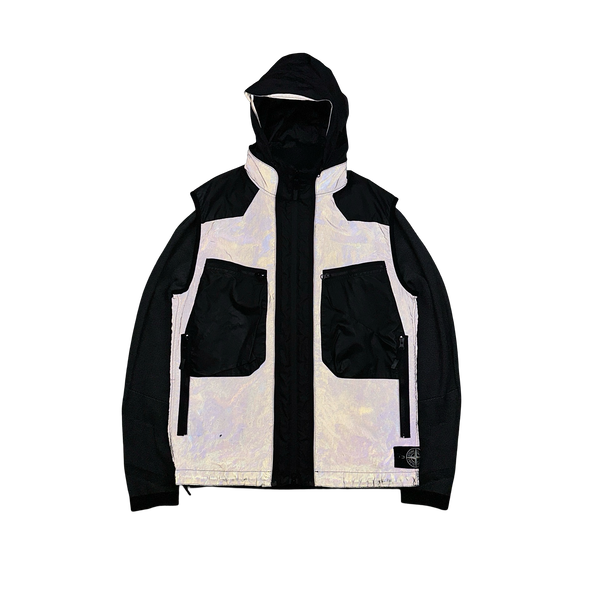 Stone Island 2017 Garment Dyed Plated Reflective 3 in 1 Jacket - Large