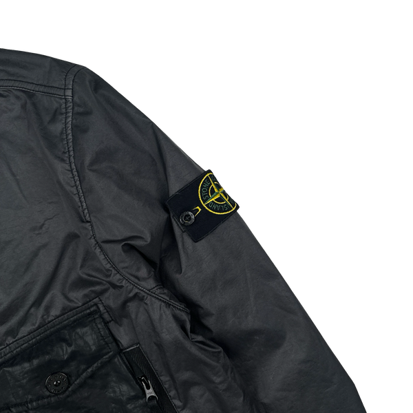 Stone Island 2020 Black Lamy Flock Jacket - Large