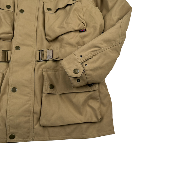 Belstaff Light Brown Multi Pocket Field Zipped Heavyweight Jacket - Large