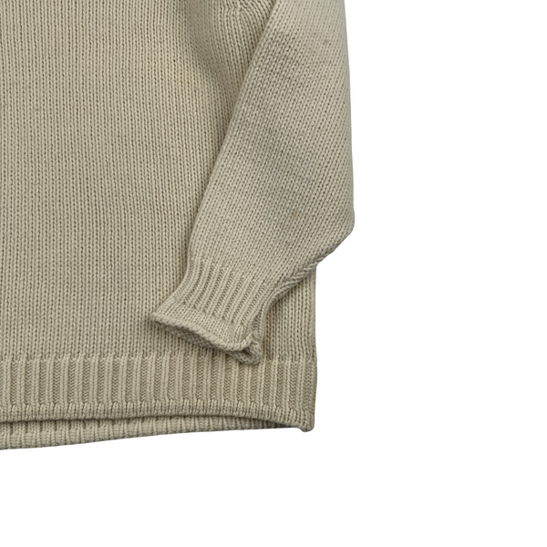Stone Island Vintage 1994 Beige Wool Blend High Neck Jumper - Medium