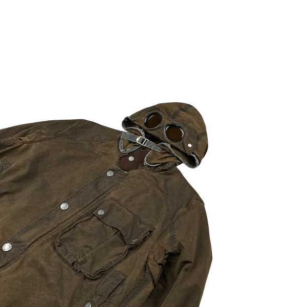 CP Company RARE 2007 Brown Tinto Terra Goggle Jacket - Large