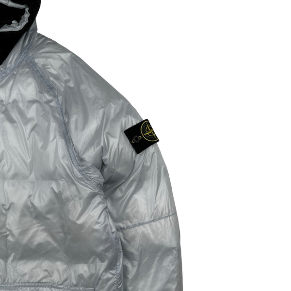 Stone Island 2018 White Pertex Quantum Y Down Long Puffer - Small