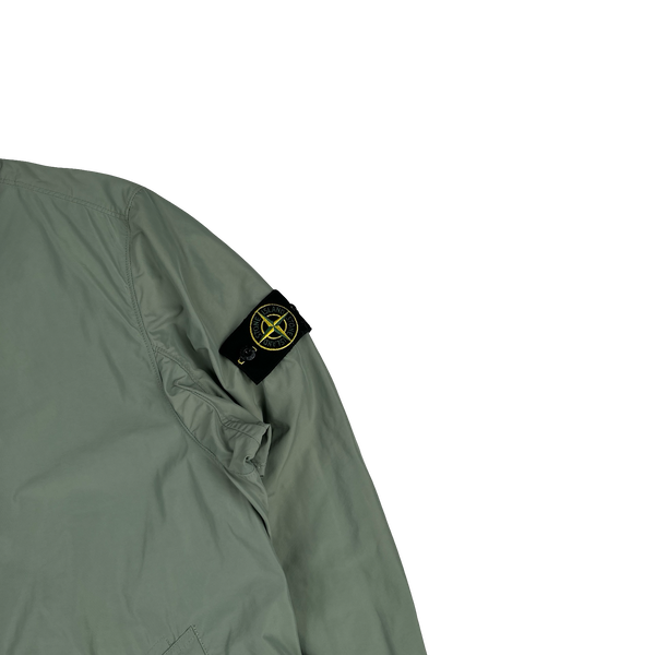 Stone Island 2019 Khaki Micro Reps Long Jacket - Medium