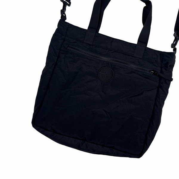 Stone Island 2024 Black Nylon Metal Compass Shoulder/Holdall Bag