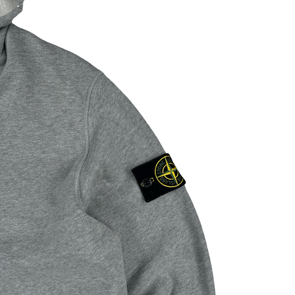 Stone Island 2022 Grey Pullover Cotton Hoodie - Medium