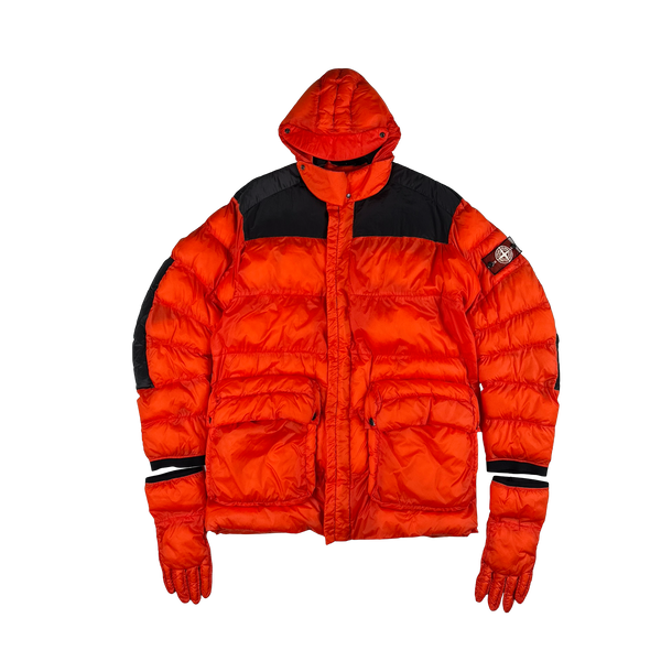 Stone Island 2008 Orange Aitor Throup Modular Anatomy Glove Jacket - XXL