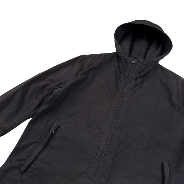CP Company 50 Fili Black Hooded Jacket - Large