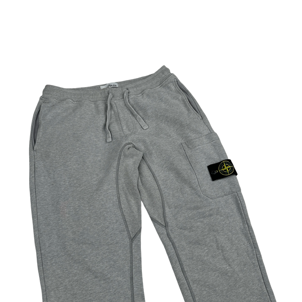 Stone Island Grey Cotton Jogging Bottoms - Medium
