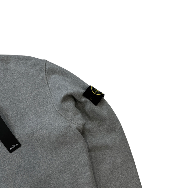 Stone Island 2021 Light Grey Crewneck Sweatshirt - Large