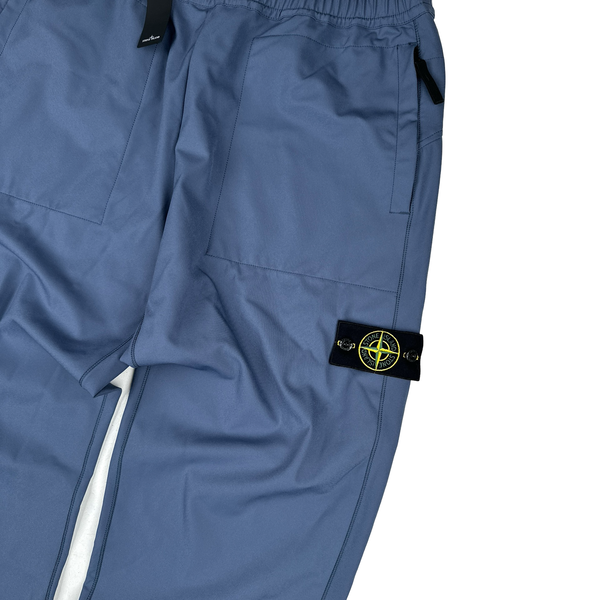 Stone Island 2024 Blue Nylon Slim Cut Trousers - XL