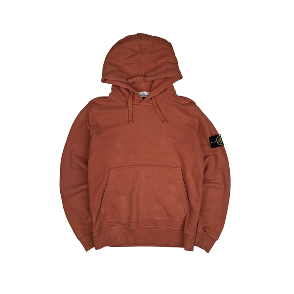 Stone Island Terracotta Cotton Pullover Hoodie - Medium