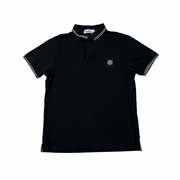 Stone Island 2018 Black Short Sleeve Polo Shirt - Large