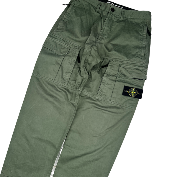 Stone Island 2021 Green LO Baggy Cargo Trousers - 30"