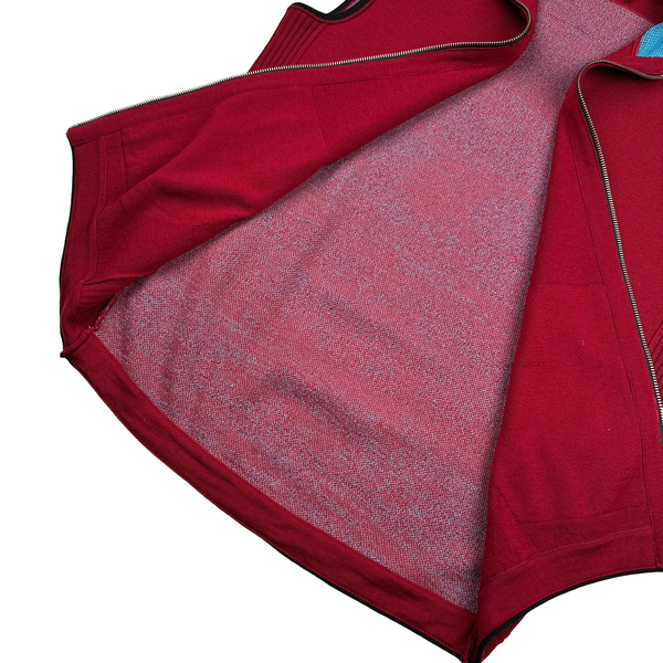 Stone Island 2014 Red Glitch Mohair Knit Sleeveless Jumper - Large